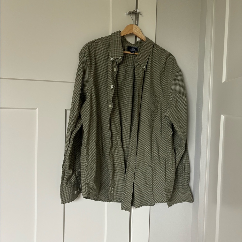 Dockers Olive Checkered Shirt XL